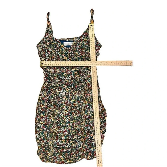 Urban Outfitters o Moonbeam Ruched Mesh Mini Dress in Green Sz M. - Picture 6 of 11